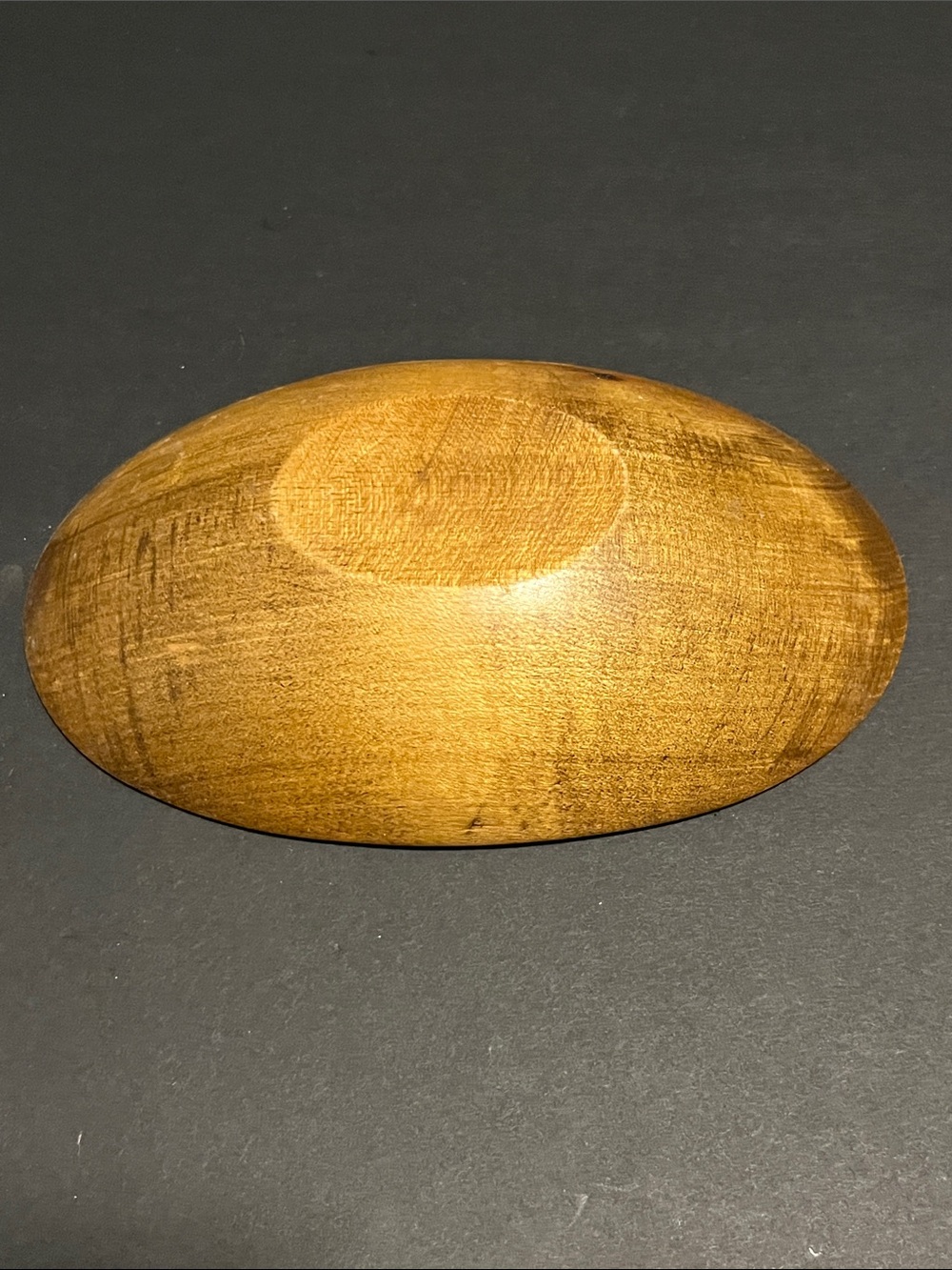 Handmade Wooden Oval Bowl - Warm Brown - Picture 2 of 3